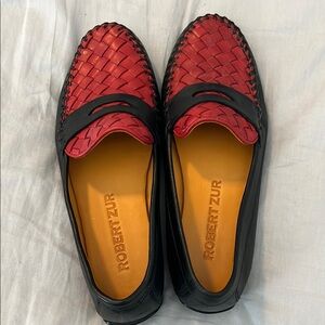 Robert Zur women’s Red and Black Loafers